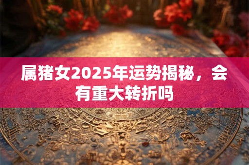 属猪女2025年运势揭秘，会有重大转折吗