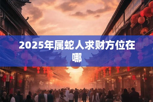 2025年属蛇人求财方位在哪