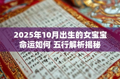 2025年10月出生的女宝宝命运如何 五行解析揭秘