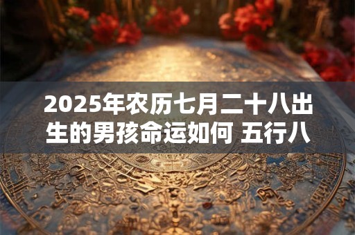2025年农历七月二十八出生的男孩命运如何 五行八字解析