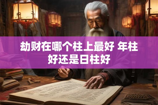 劫财在哪个柱上最好 年柱好还是日柱好