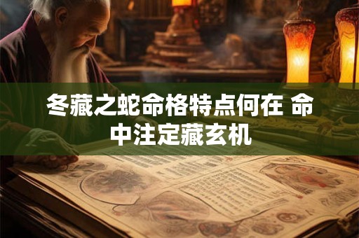冬藏之蛇命格特点何在 命中注定藏玄机