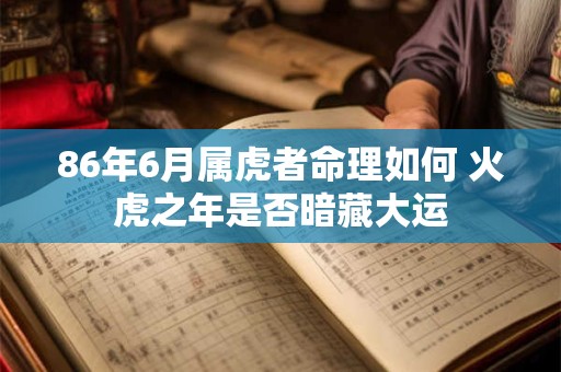 86年6月属虎者命理如何 火虎之年是否暗藏大运