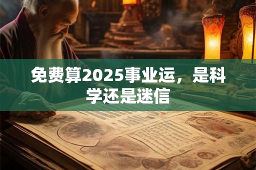 免费算2025事业运，是科学还是迷信