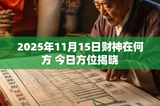 2025年11月15日财神在何方 今日方位揭晓