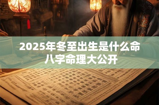 2025年冬至出生是什么命 八字命理大公开