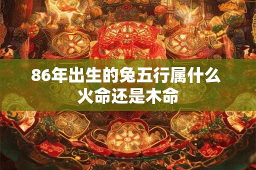 86年出生的兔五行属什么 火命还是木命