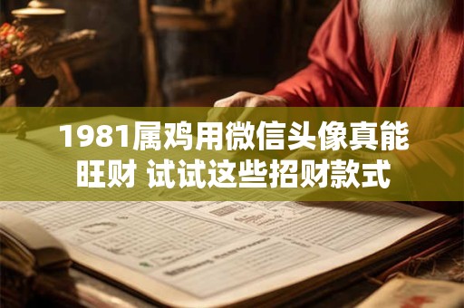 1981属鸡用微信头像真能旺财 试试这些招财款式
