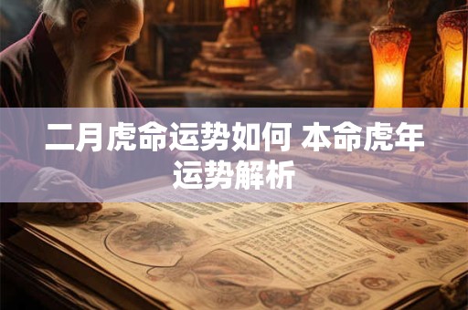 二月虎命运势如何 本命虎年运势解析