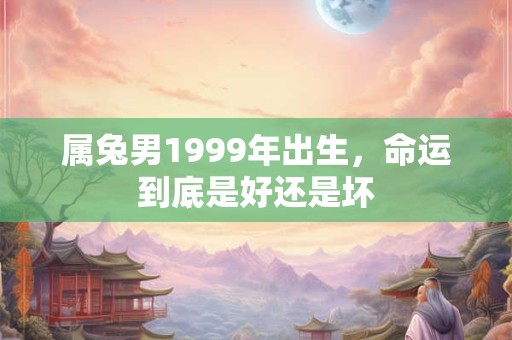 属兔男1999年出生，命运到底是好还是坏