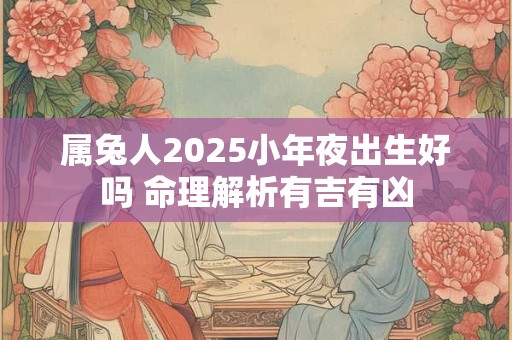 属兔人2025小年夜出生好吗 命理解析有吉有凶