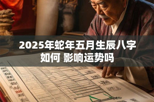 2025年蛇年五月生辰八字如何 影响运势吗