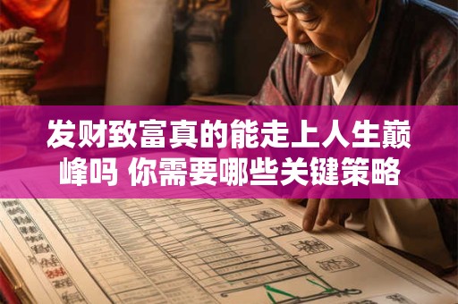 发财致富真的能走上人生巅峰吗 你需要哪些关键策略