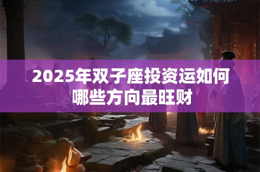 2025年双子座投资运如何 哪些方向最旺财