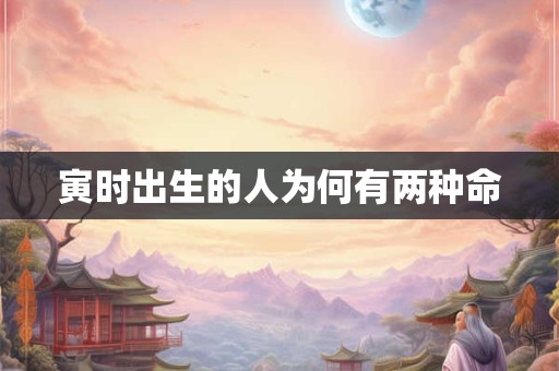 详细阅读:寅时出生的人为何有两种命 寅时出生的人为何有两种命
