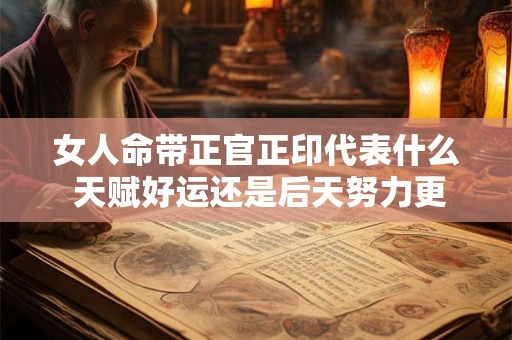 女人命带正官正印代表什么 天赋好运还是后天努力更重要
