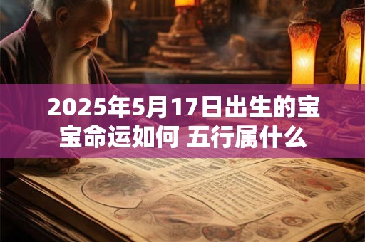 2025年5月17日出生的宝宝命运如何 五行属什么
