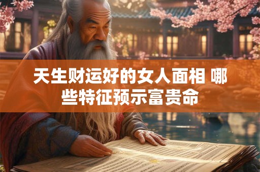 天生财运好的女人面相 哪些特征预示富贵命