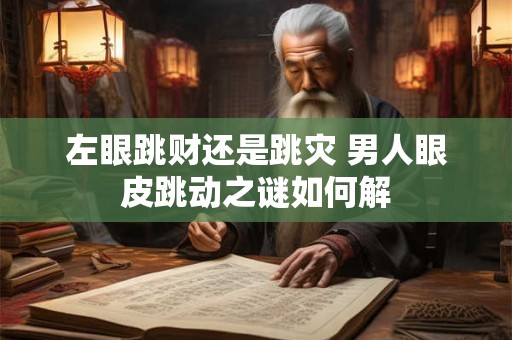 左眼跳财还是跳灾 男人眼皮跳动之谜如何解