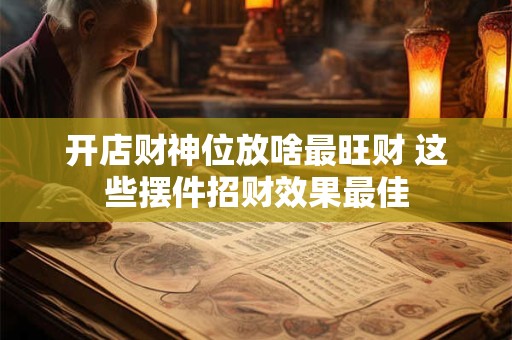 开店财神位放啥最旺财 这些摆件招财效果最佳