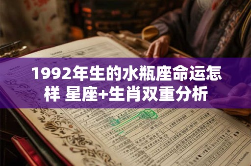 1992年生的水瓶座命运怎样 星座+生肖双重分析
