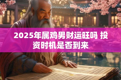 2025年属鸡男财运旺吗 投资时机是否到来