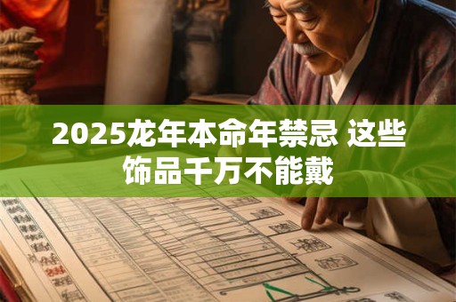 2025龙年本命年禁忌 这些饰品千万不能戴