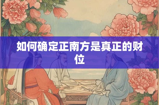 如何确定正南方是真正的财位