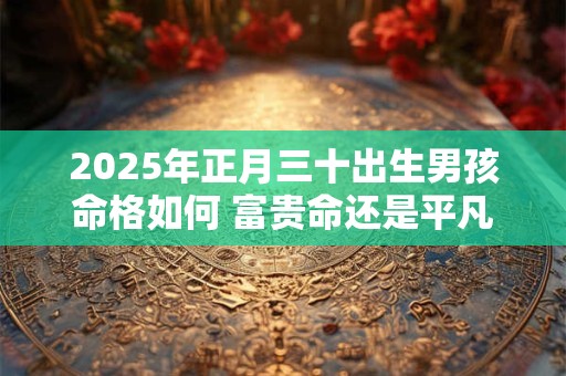2025年正月三十出生男孩命格如何 富贵命还是平凡运