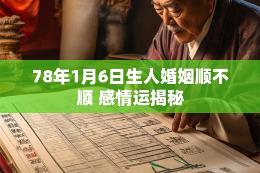 78年1月6日生人婚姻顺不顺 感情运揭秘