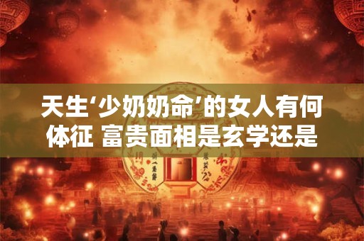 详细阅读:天生‘少奶奶命’的女人有何体征 富贵面相是玄学还是科学 天生‘少奶奶命’的女人有何体征 富贵面相是玄学还是科学