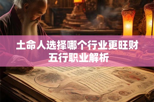 土命人选择哪个行业更旺财 五行职业解析