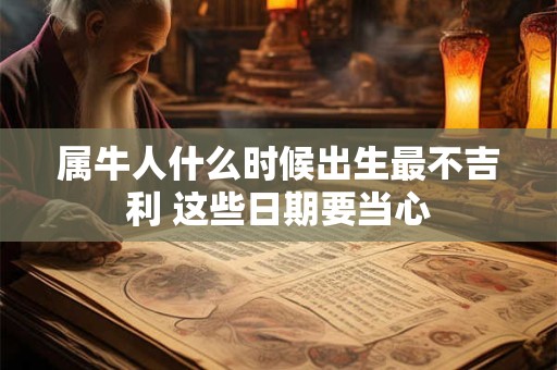 属牛人什么时候出生最不吉利 这些日期要当心