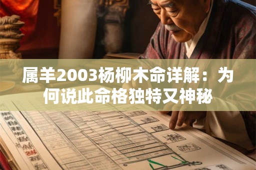 属羊2003杨柳木命详解：为何说此命格独特又神秘