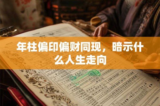 年柱偏印偏财同现，暗示什么人生走向