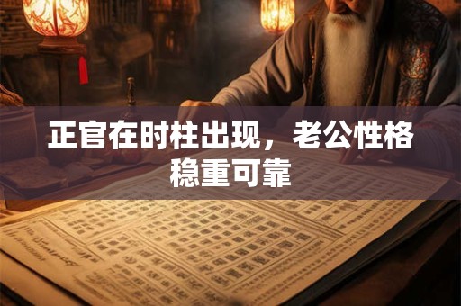 正官在时柱出现，老公性格稳重可靠