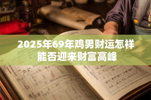 2025年69年鸡男财运怎样 能否迎来财富高峰