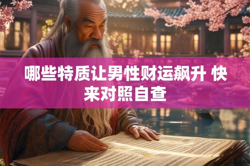 哪些特质让男性财运飙升 快来对照自查