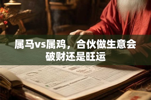 属马vs属鸡，合伙做生意会破财还是旺运