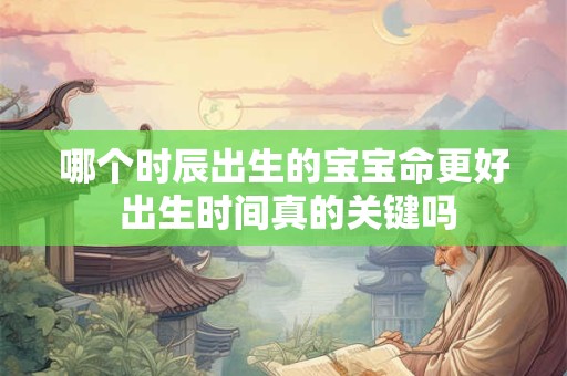 哪个时辰出生的宝宝命更好 出生时间真的关键吗