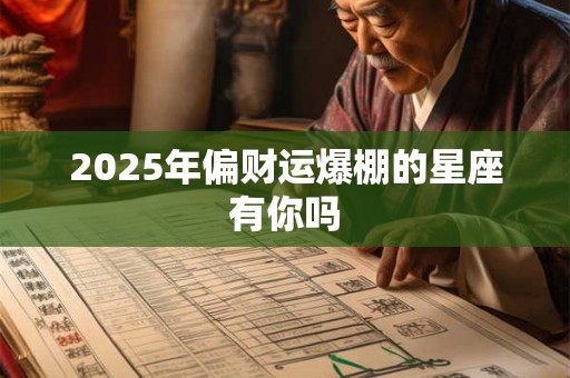 2025年偏财运爆棚的星座有你吗