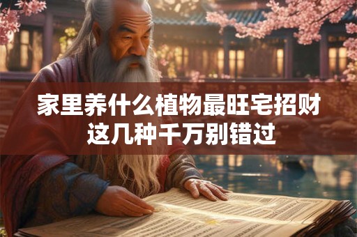 家里养什么植物最旺宅招财 这几种千万别错过