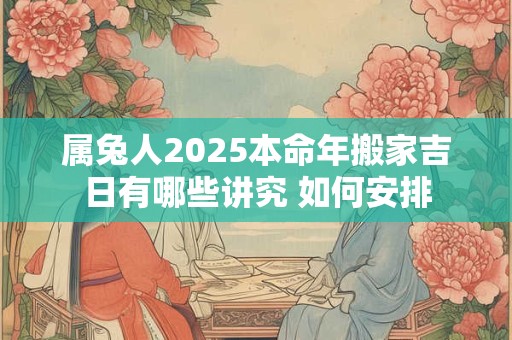 属兔人2025本命年搬家吉日有哪些讲究 如何安排