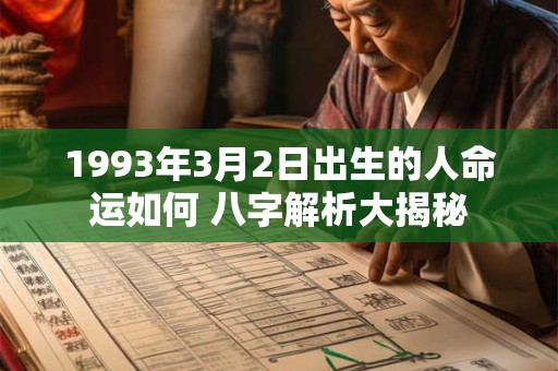1993年3月2日出生的人命运如何 八字解析大揭秘