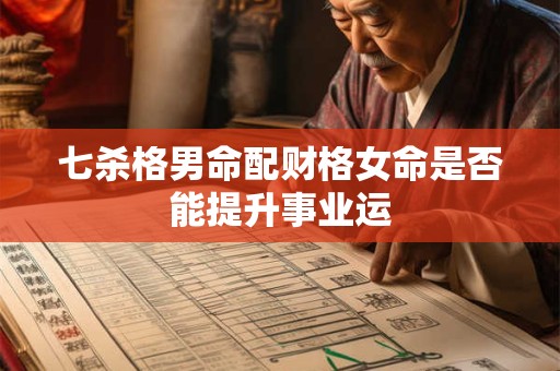 七杀格男命配财格女命是否能提升事业运