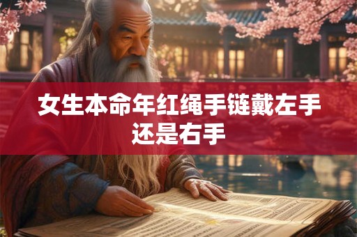 女生本命年红绳手链戴左手还是右手
