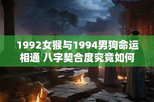 1992女猴与1994男狗命运相通 八字契合度究竟如何
