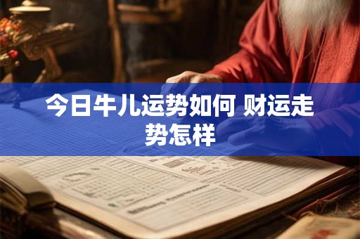 今日牛儿运势如何 财运走势怎样