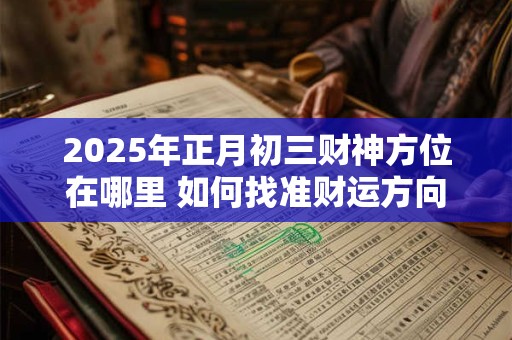 2025年正月初三财神方位在哪里 如何找准财运方向