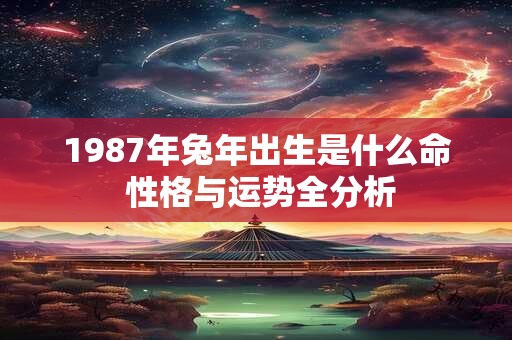 1987年兔年出生是什么命 性格与运势全分析